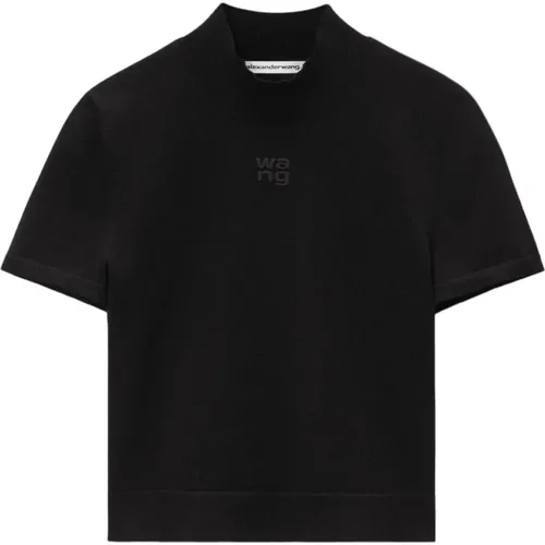 Schwarze T-Shirts und Polos , Damen, Größe: M - alexander wang - Modalova