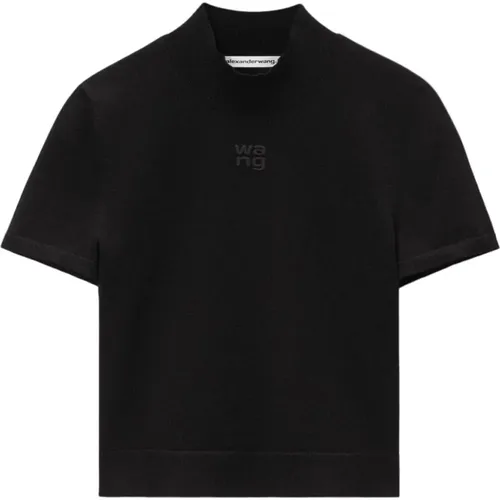 Schwarze T-Shirts und Polos , Damen, Größe: S - alexander wang - Modalova