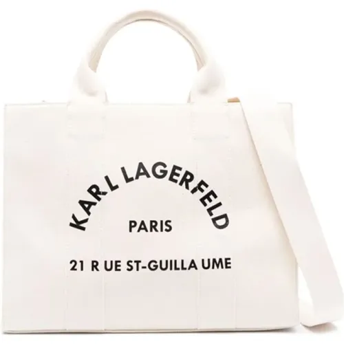 Tote Bags, female, , Size: ONE SIZE Rue St-Guillaume square tote bag - Karl Lagerfeld - Modalova