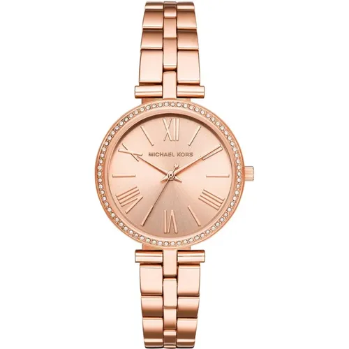 Watches, female, , Size: ONE SIZE Layton Rose Gold Quartz Women Watch - Michael Kors - Modalova