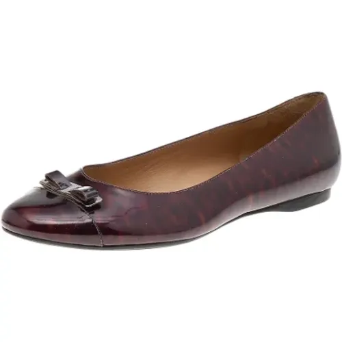 Pre-owned Flats, female, , Size: 8 1/2 US Pre-owned Leather flats - Salvatore Ferragamo Pre-owned - Modalova