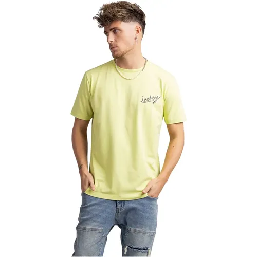 T-Shirts, male, , Size: M 5D Mens Lime T-Shirt - Iceberg - Modalova