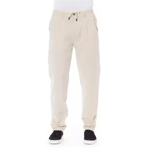 Straight Trousers, male, , Size: W32 Cotton Drawstring Chinos - Baldinini - Modalova