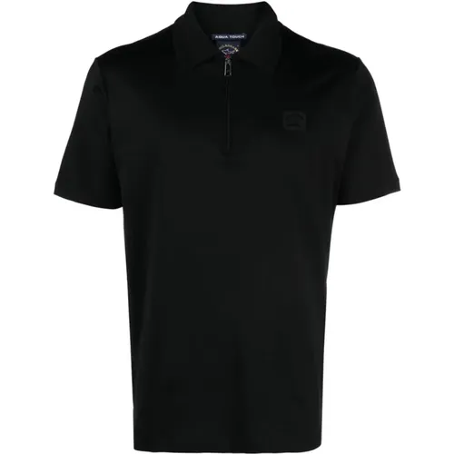 Casual Kurzarm Schwarzes Poloshirt , Herren, Größe: 3XL - PAUL & SHARK - Modalova