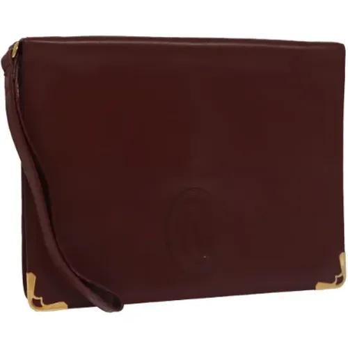 Pre-owned Clutches, female, , Size: ONE SIZE Pre-owned Leather handbags - Cartier Vintage - Modalova