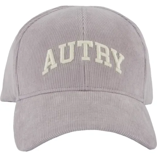 Caps, male, , Size: ONE SIZE Velvet Baseball Cap with Logo - Autry - Modalova