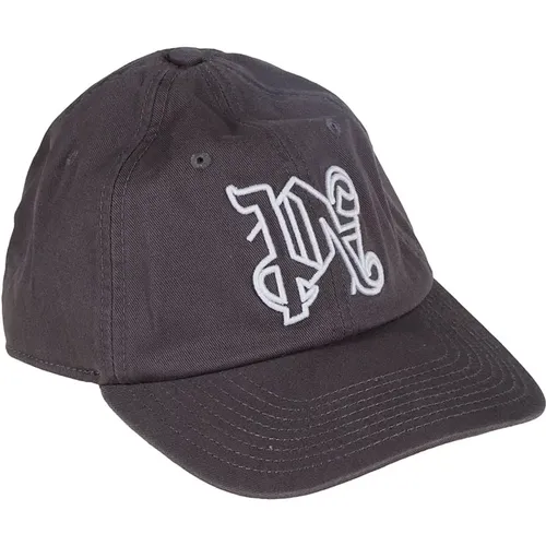 Caps, female, , Size: S Monogram Baseball Cap - Palm Angels - Modalova