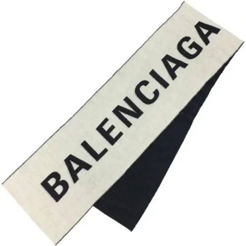 Pre-owned Scarves, female, , Size: ONE SIZE Pre-owned Wool scarves - Balenciaga Vintage - Modalova