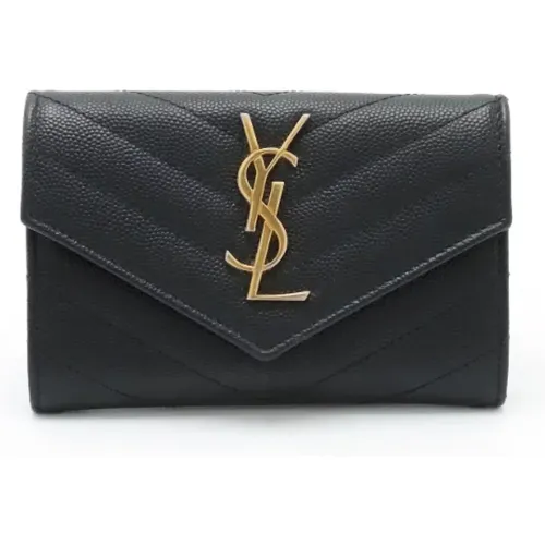 Pre-owned Wallets, female, , Size: ONE SIZE Pre-owned Leather wallets - Yves Saint Laurent Vintage - Modalova