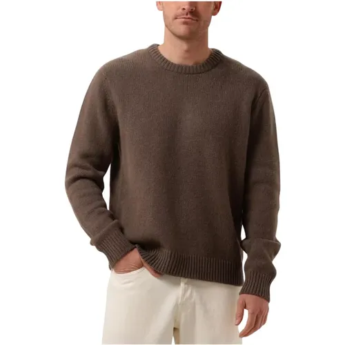 Grüner Strickpullover mit Rundhalsausschnitt , Herren, Größe: M - Selected Homme - Modalova