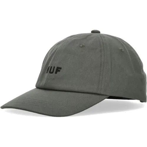 Caps, male, , Size: ONE SIZE Curved Visor Cap 6 Panel Hat - HUF - Modalova