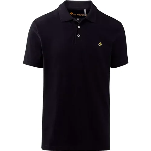 Gold Schwarz Pique Polo Shirt , Herren, Größe: S - Moose Knuckles - Modalova