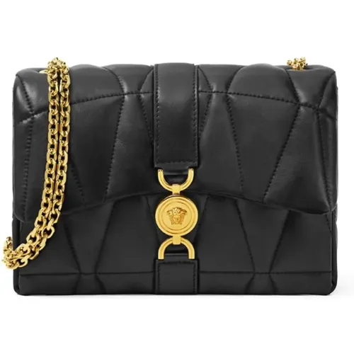 Cross Body Bags, female, , Size: ONE SIZE Lambskin Medusa Head Shoulder Bag - Versace - Modalova