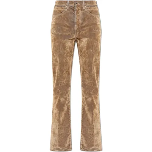 Flared Jeans, male, , Size: W31 Jeans with a velvet finish - Amiri - Modalova