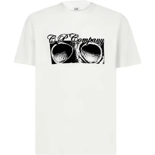 Herren T-Shirt, 30/1 Jersey Goggle Print - C.P. Company - Modalova