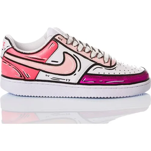 Sneakers, female, , Size: 9 US Handmade Pink Sneakers for Women - Nike - Modalova