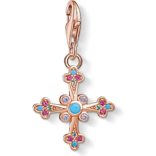 Victorian Cross Charm Pendant , female, Sizes: ONE SIZE - Thomas Sabo - Modalova