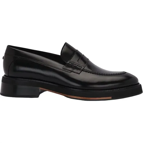 Schwarze Kalbsleder Lluch Band Loafers Mokassin Banda , Herren, Größe: 45 EU - Lottusse - Modalova