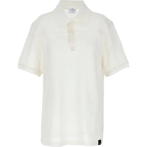 Mesh Design Polo Shirt , male, Sizes: 2XL, L, XL, M, S - Courrèges - Modalova