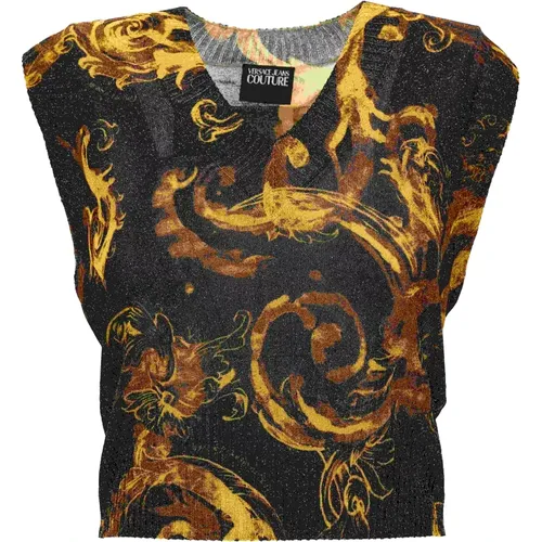 Pullover,V-neck Knitwear - Versace Jeans Couture - Modalova