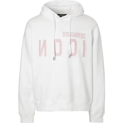 Printed Logo Hoodie , male, Sizes: M, S - Dsquared2 - Modalova