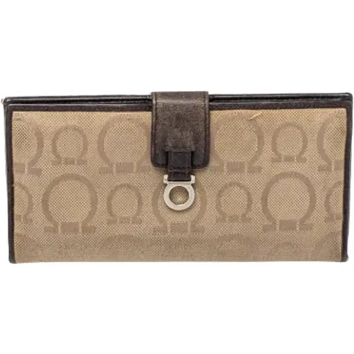 Pre-owned Canvas wallets , female, Sizes: ONE SIZE - Salvatore Ferragamo Pre-owned - Modalova