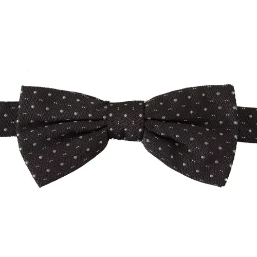 Bowties, male, , Size: ONE SIZE Elegant Polka Dot Silk Bow Tie - Dolce & Gabbana - Modalova