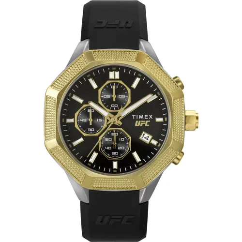 Watches, male, , Size: ONE SIZE Chronograph UFC King Watch Silicone - Timex - Modalova