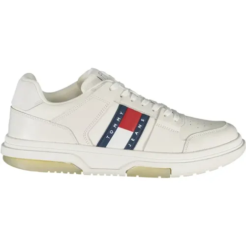 Sneakers, male, , Size: 9 US Sporty Lace-Up Sneakers with Contrast Details and Logo Print - Tommy Hilfiger - Modalova