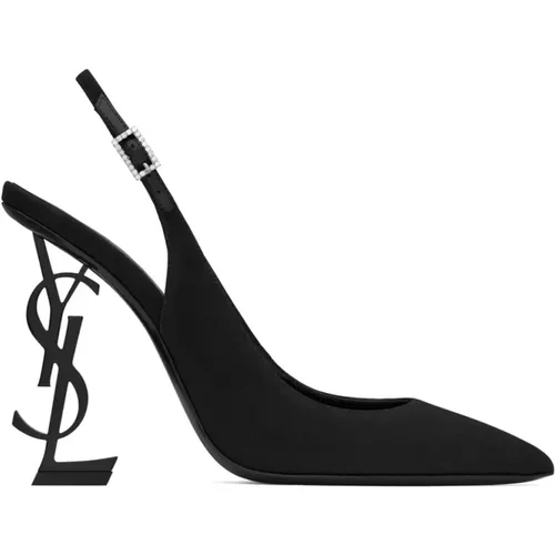 Heeled Leather Shoes , female, Sizes: 3 UK - Saint Laurent - Modalova