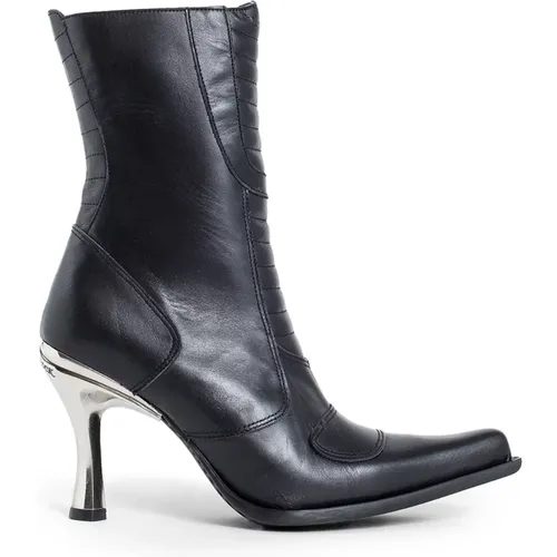 Schwarze Biker Ankle Boots , Damen, Größe: 40 EU - Vetements - Modalova