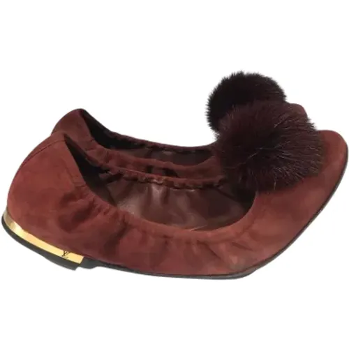 Pre-owned Flats, female, , Size: 8 US Pre-owned Suede flats - Louis Vuitton Vintage - Modalova