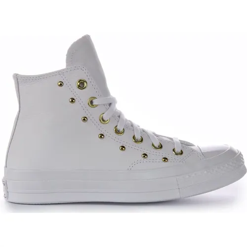 Gold Studded High-Top Sneakers , female, Sizes: 5 UK, 8 UK, 4 1/2 UK, 6 UK, 6 1/2 UK - Converse - Modalova