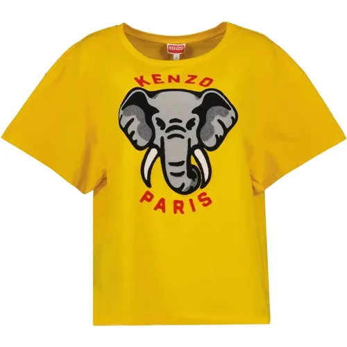 Elefanten-Print T-Shirt Kenzo - Kenzo - Modalova