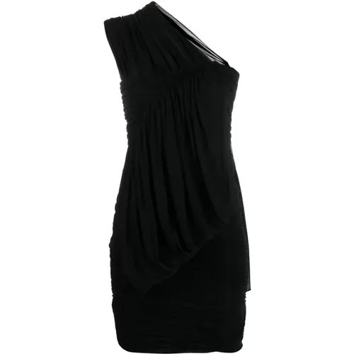 One-Shoulder Draped Jersey Dress , female, Sizes: S - Rick Owens - Modalova