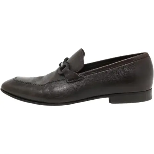 Pre-owned Flats, female, , Size: 14 1/2 US Pre-owned Leather flats - Salvatore Ferragamo Pre-owned - Modalova