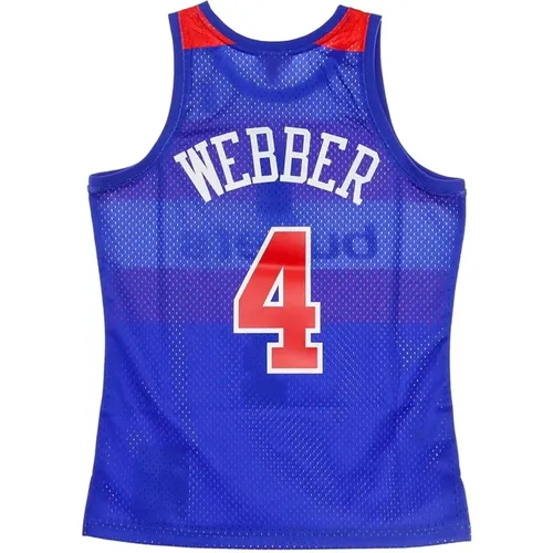 Sleeveless Tops, male, , Size: M Vintage NBA Swingman Jersey Chris Webber - Mitchell & Ness - Modalova