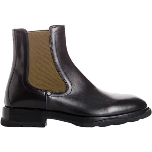 Chelsea Boots, male, , Size: 9 1/2 US Distinctive Leather Boots - alexander mcqueen - Modalova