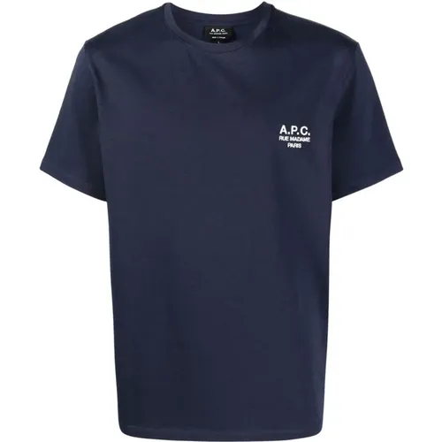 Embroidered Logo Cotton T-Shirt , male, Sizes: M, S, XL, L, 2XL - A.p.c. - Modalova