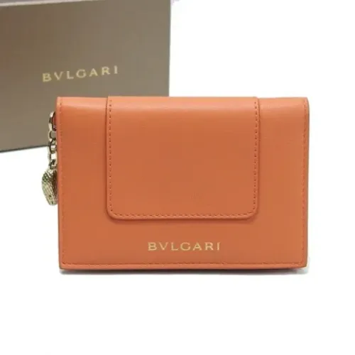 Pre-owned Wallets, female, , Size: ONE SIZE Pre-owned Leather wallets - Bvlgari Vintage - Modalova