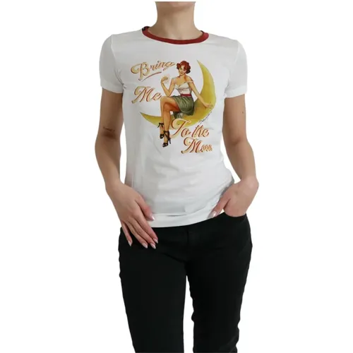 T-Shirts , Damen, Größe: 2XS - Dolce & Gabbana - Modalova