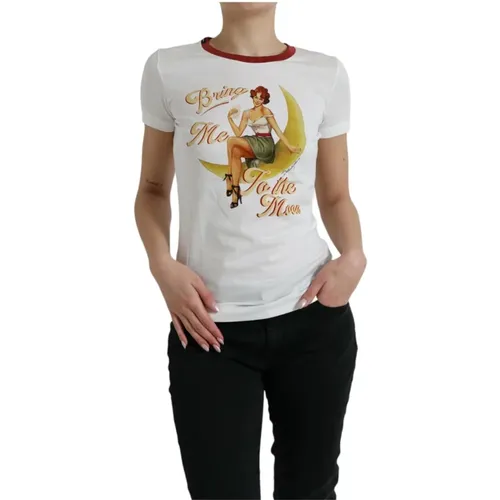 T-Shirts , Damen, Größe: 3XS - Dolce & Gabbana - Modalova
