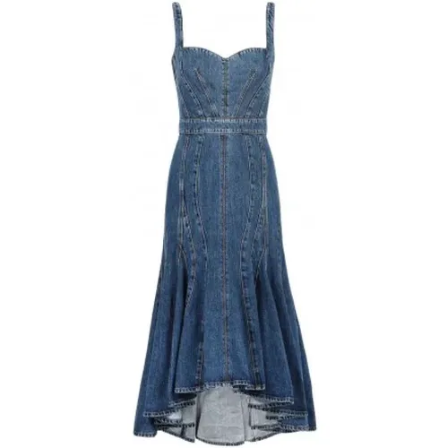 Blaues Denim Midi Kleid - Größe 38 - alexander mcqueen - Modalova