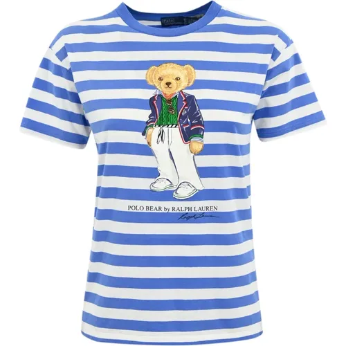 Striped Long Sleeve Polo T-shirt , female, Sizes: XS, S - Ralph Lauren - Modalova