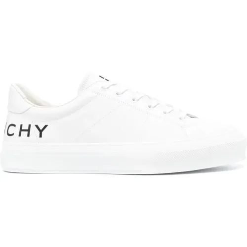Weiße Ledersneakers mit Gummisohle - Givenchy - Modalova