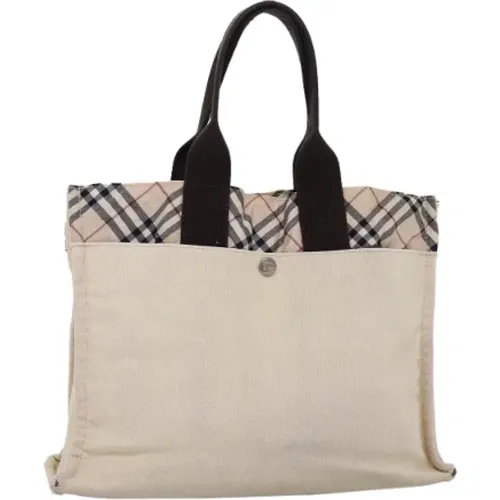 Pre-owned Tote Bags, female, , Size: ONE SIZE Pre-owned Canvas handbags - Burberry Vintage - Modalova