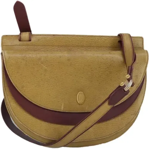 Pre-owned Cross Body Bags, female, , Size: ONE SIZE Pre-owned Leather shoulder-bags - Cartier Vintage - Modalova