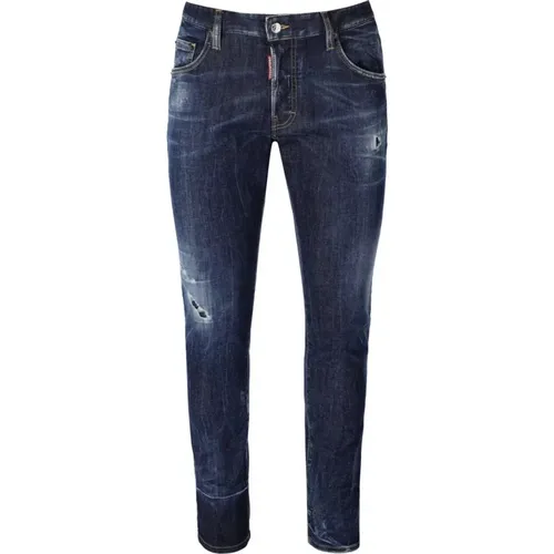 Skater Jeans - Slim Fit, Ripped Gewaschene Details - Dsquared2 - Modalova