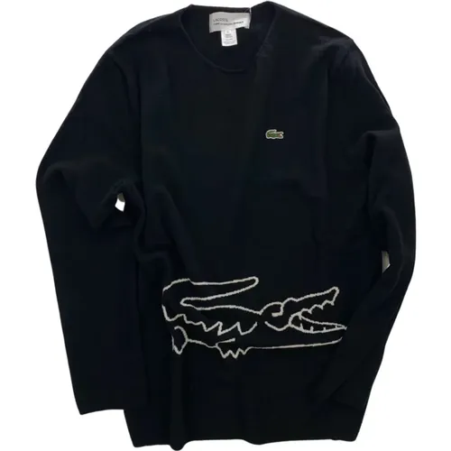 Schwarzer Woll-Lacoste-Collab-Pullover , Herren, Größe: S - Comme des Garçons - Modalova