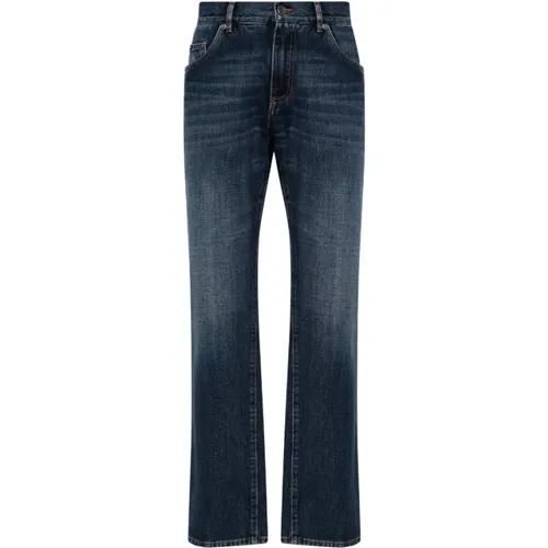 Indigo Blaue Straight-Leg Denim Jeans - Dolce & Gabbana - Modalova